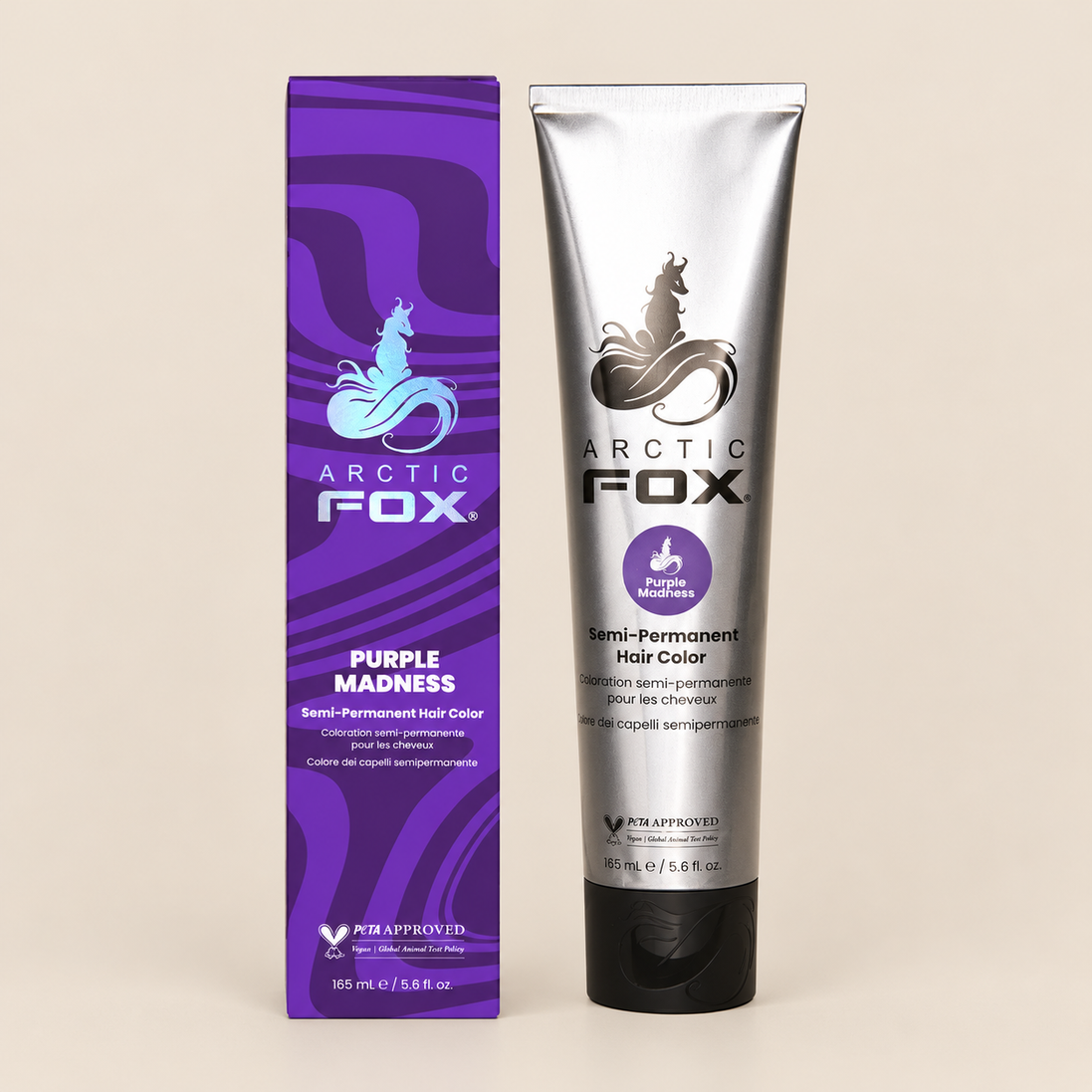 Arctic Fox Purple Madness – Paarse semi-permanente haarverf 165 ml – De HaarBoetiek