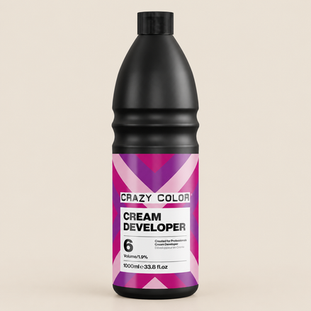 Crazy Color Cream Developer 6 Vol / 1,9% – Crème-oxidant 1000 ml – De HaarBoetiek