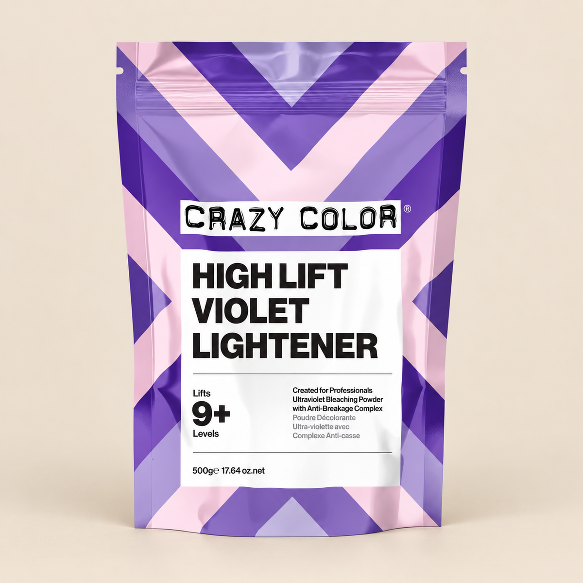 Crazy Color High Lift Violet Lightener – Violet blondeerpoeder 500 g – De HaarBoetiek