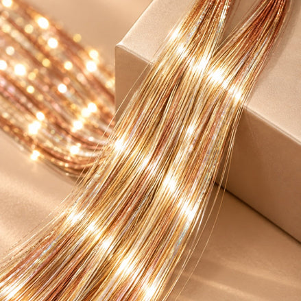 Hair Tinsel Champagne productfoto - De HaarBoetiek
