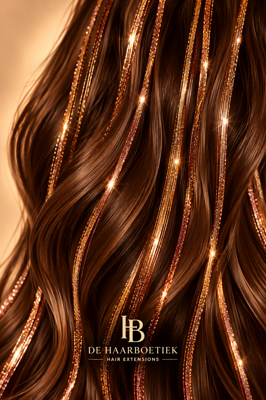 Hair Tinsel Copper koper in bruin haar – de HaarBoetiek