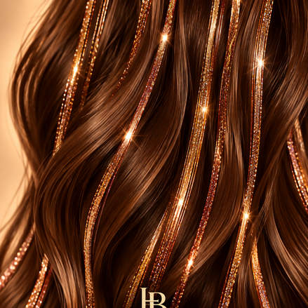 Hair Tinsel Copper koper in bruin haar – de HaarBoetiek