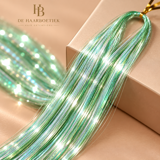 Hair Tinsel Mint productfoto - de HaarBoetiek