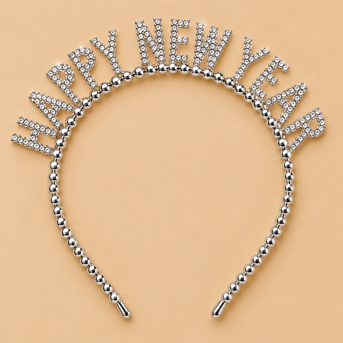Happy New Year Diadeem – Zilver met Strass – De HaarBoetiek