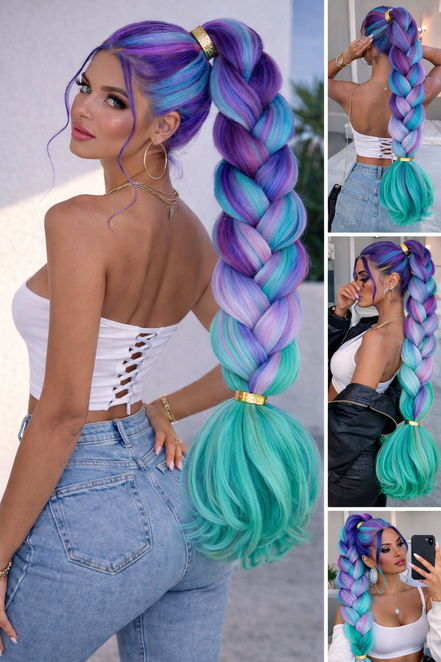 Braids invlecht haar mermaid mix set van 3