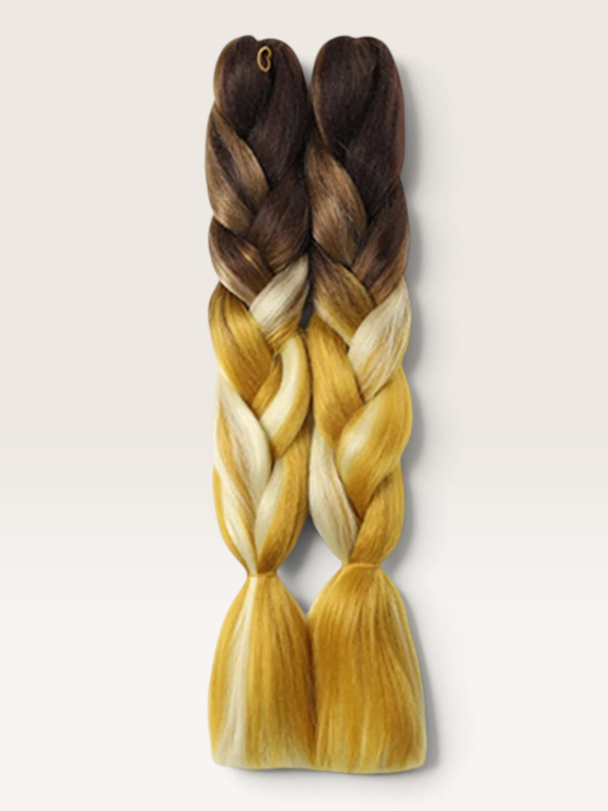 Ombre invlechthaar bruin goud blond set