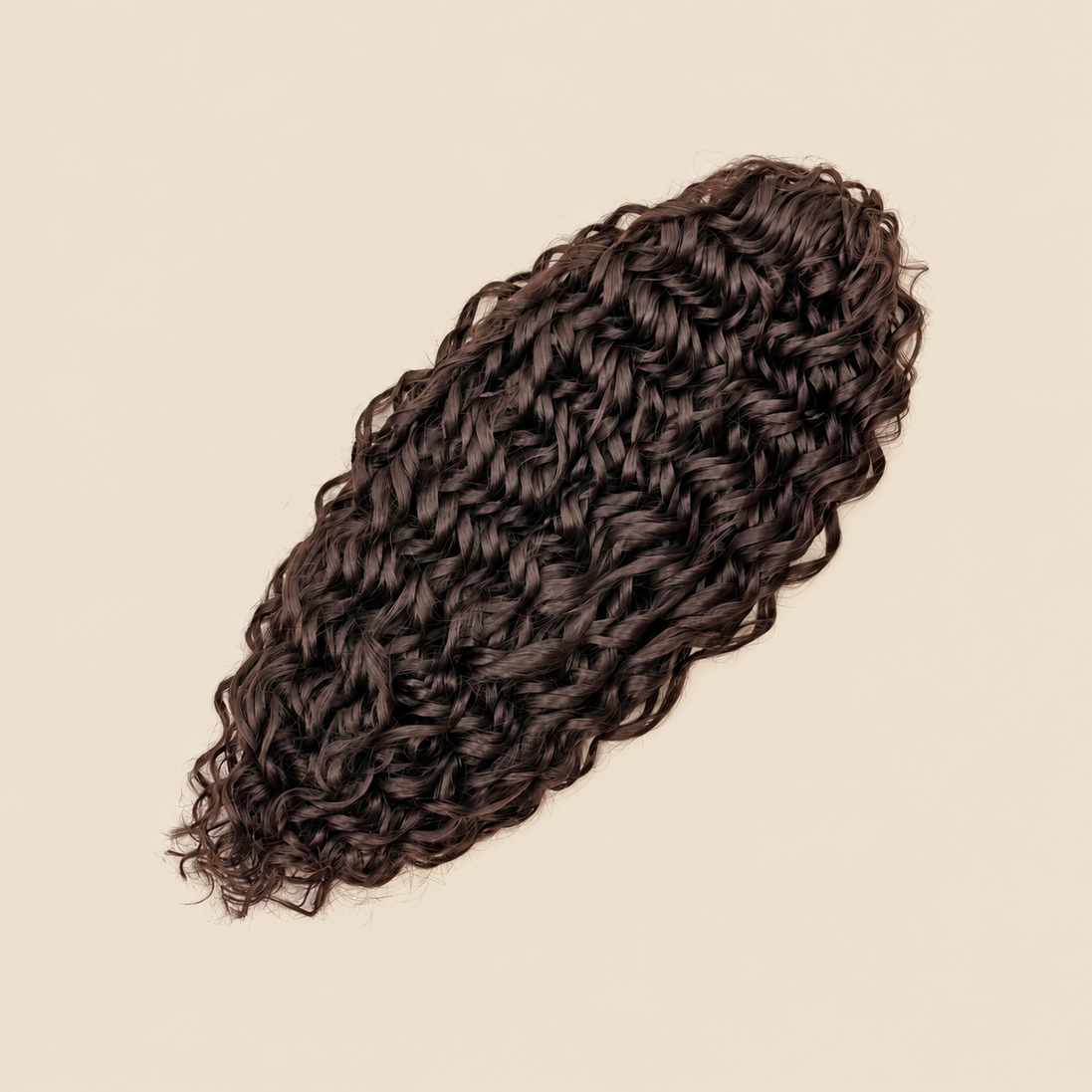 Jessica golvend invlechthaar 60 cm in bruin (8) op beige achtergrond – De HaarBoetiek