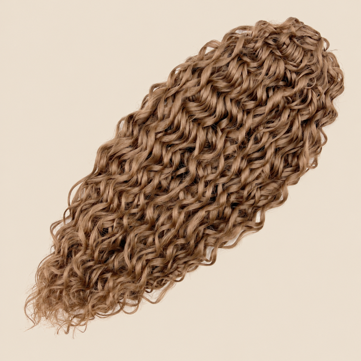 Jessica golvend invlechthaar 60 cm in bruin (Brown87) op beige achtergrond – De HaarBoetiek