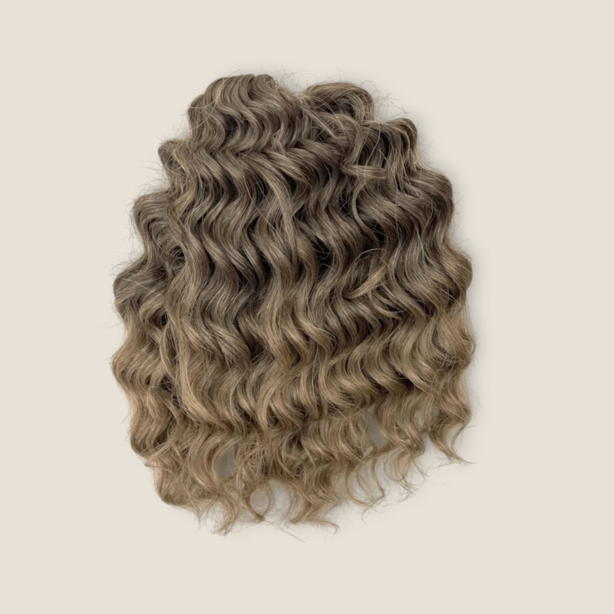 Jessica Krullend Invlechthaar 25 cm 200 g – Bruin Blond Ombre T8/14A – De HaarBoetiek