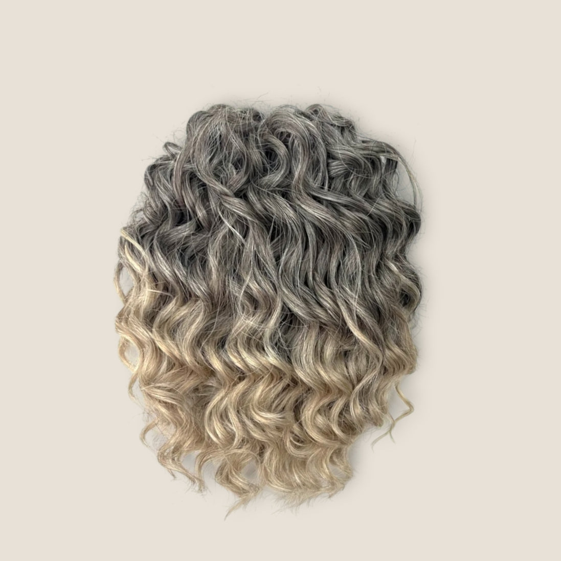 Jessica Krullend Invlechthaar 25 cm 200 g – Donkerbruin Asblond Ombre T4/613F – De HaarBoetiek