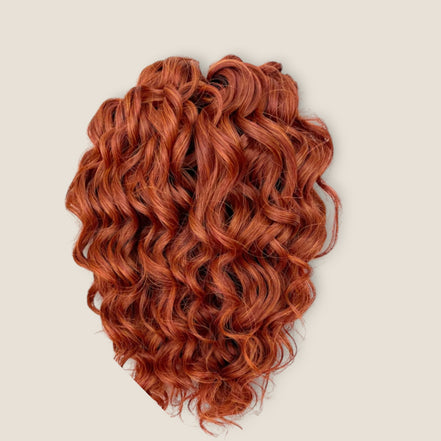 Jessica Krullend Invlechthaar 25 cm 200 g – Koperrood Bronze(17) – De HaarBoetiek