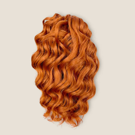 Jessica Krullend Invlechthaar 25 cm 200 g – Oranje Koper 145T – De HaarBoetiek