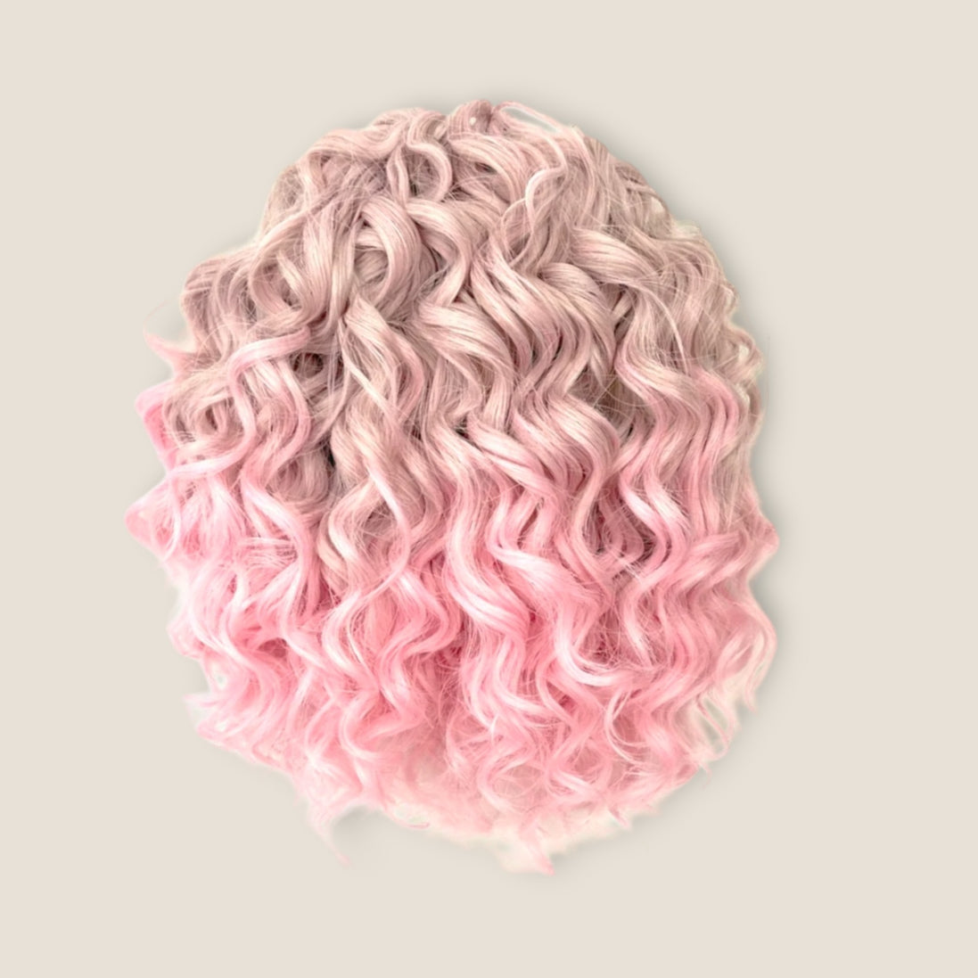 Jessica Krullend Invlechthaar 25 cm 200 g – Roze Ombre TGPink12 – De HaarBoetiek
