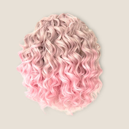 Jessica Krullend Invlechthaar 25 cm 200 g – Roze Ombre TGPink12 – De HaarBoetiek