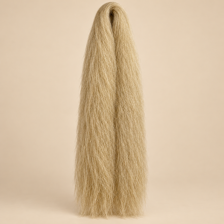 Jumbo Braid 100% Kanekalon RastAfri 60 cm – T27/613 lichtblond op beige achtergrond