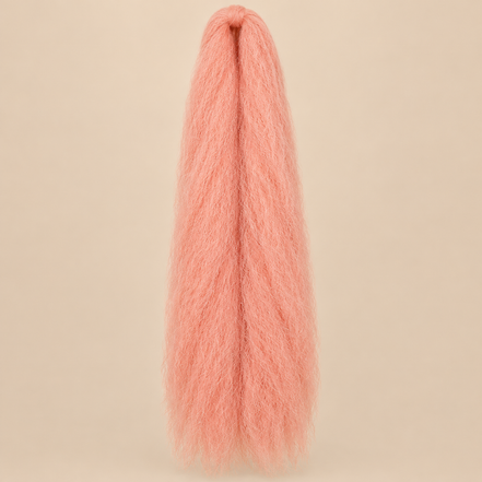 Jumbo Braid 100% Kanekalon Queen 60 cm – Pink zachtroze op beige achtergrond