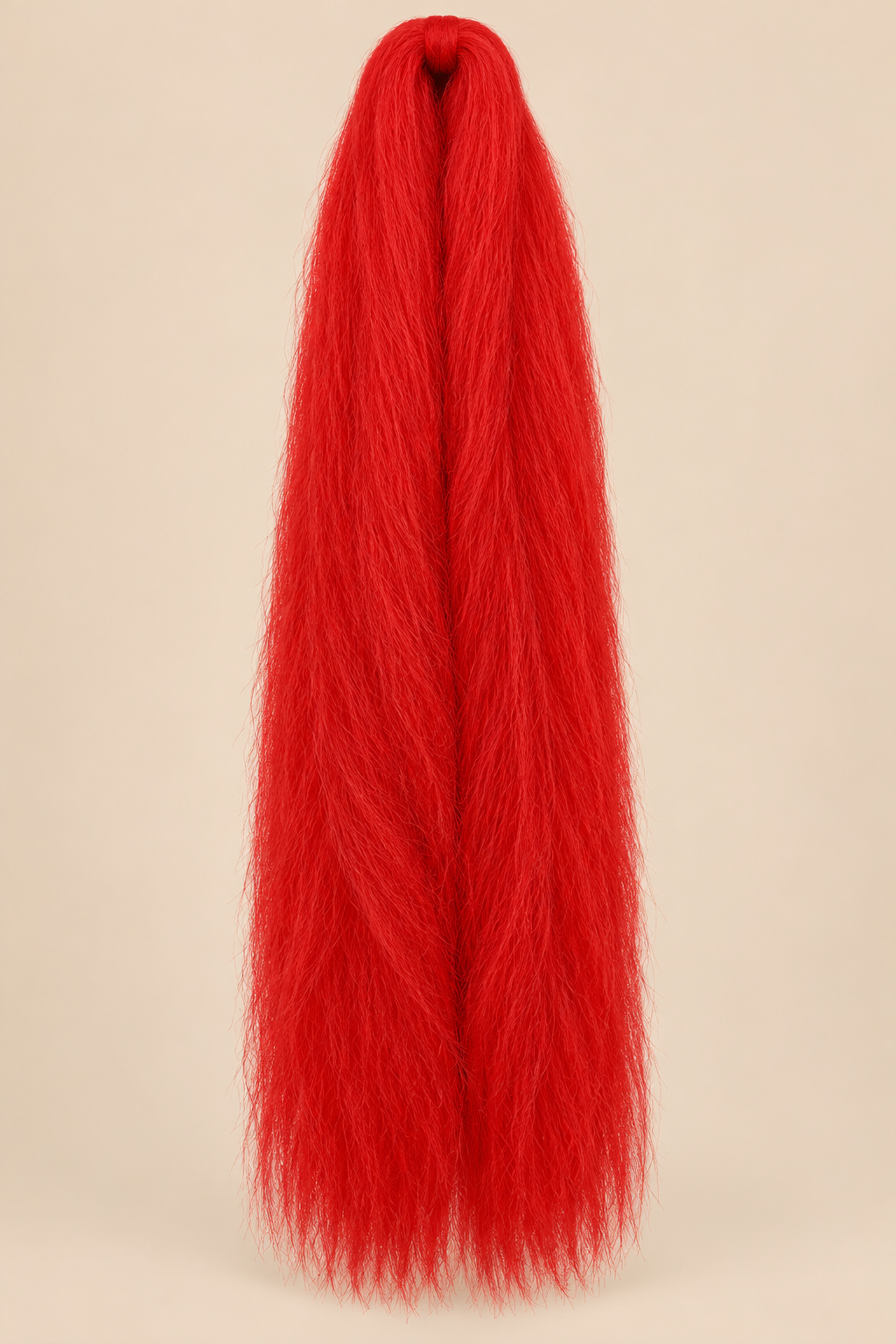 Jumbo Braid 100% Kanekalon Queen 60 cm – Red rood op beige achtergrond