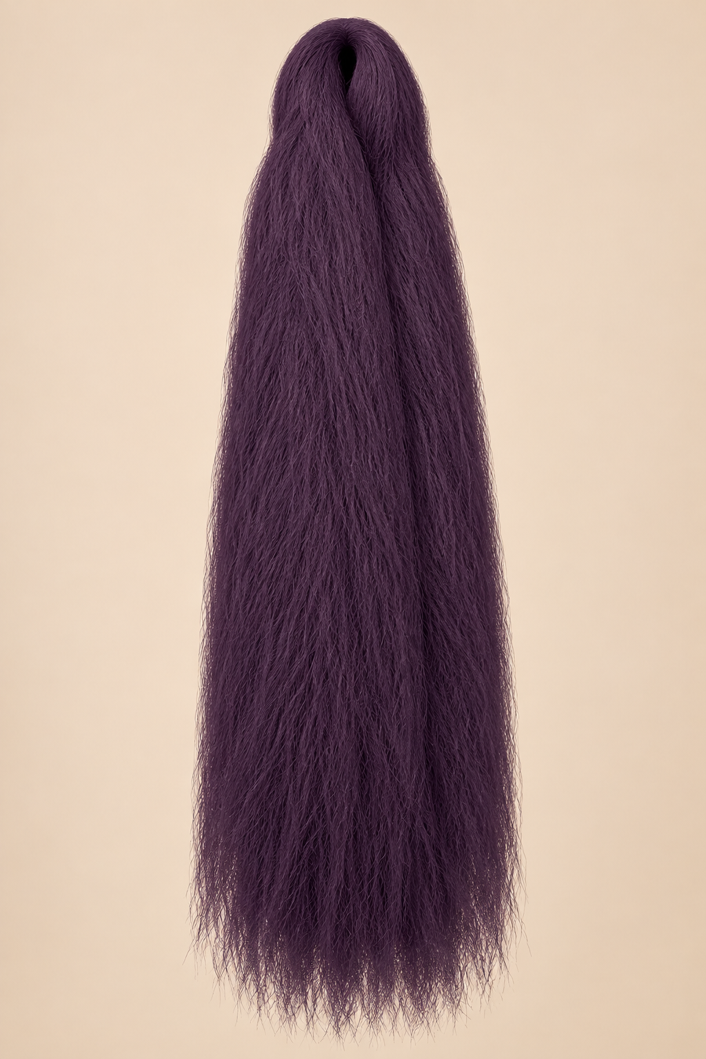 Jumbo Braid 100% Kanekalon EVE 60 cm – Purple donkerpaars op beige achtergrond