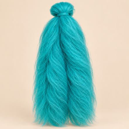 Jumbo Braid 100% Kanekalon BraidOrDie, kleur Teal Blue, 60 cm, 85 gram