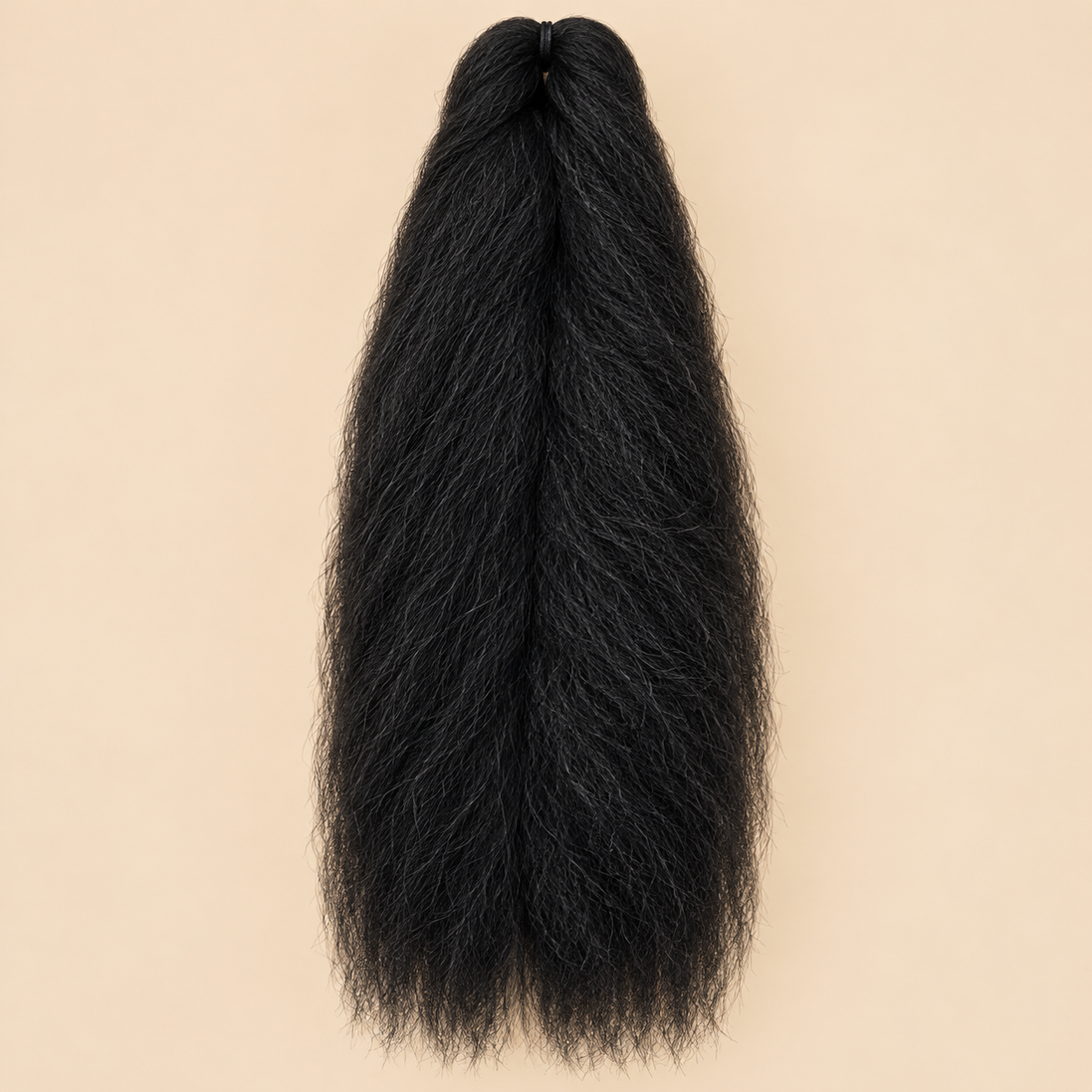 Jumbo Braid 100% Kanekalon BraidOrDie, kleur 1B, beige achtergrond