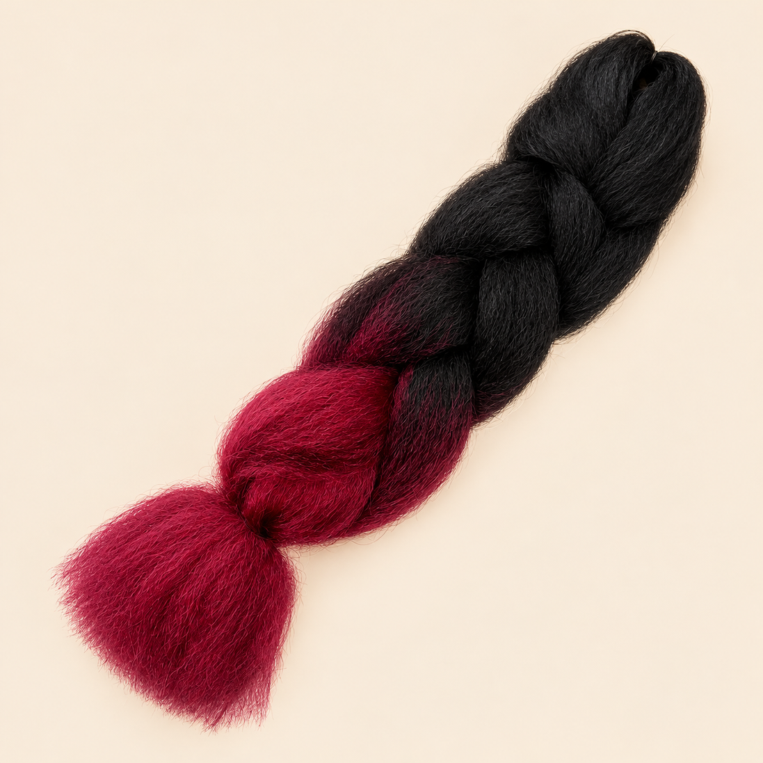 Jumbo Braid 100% Kanekalon BraidOrDie, kleur 1B/Burgundy, 65 cm, 100 gram