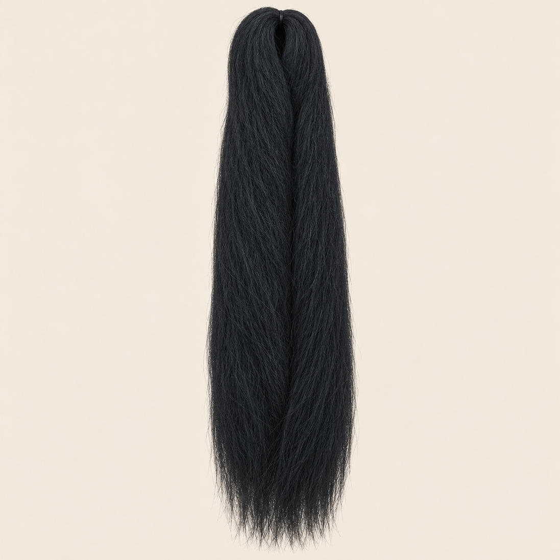 Jumbo Braid 100% Kanekalon RastAfri kleur Midnight Blue donkerblauw, 60 cm, ongeveer 80 gram op beige achtergrond
