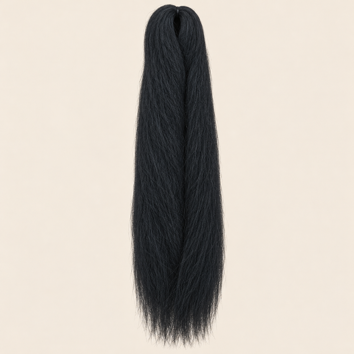 Jumbo Braid 100% Kanekalon RastAfri kleur Midnight Blue donkerblauw, 60 cm, ongeveer 80 gram op beige achtergrond