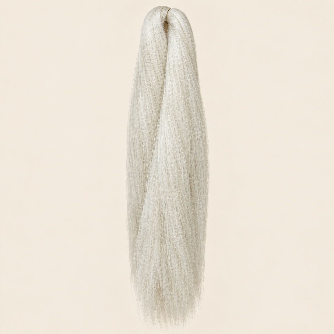 Jumbo Braid 100% Kanekalon RastAfri kleur 60 witblond, 60 cm, ongeveer 80 gram op beige achtergrond