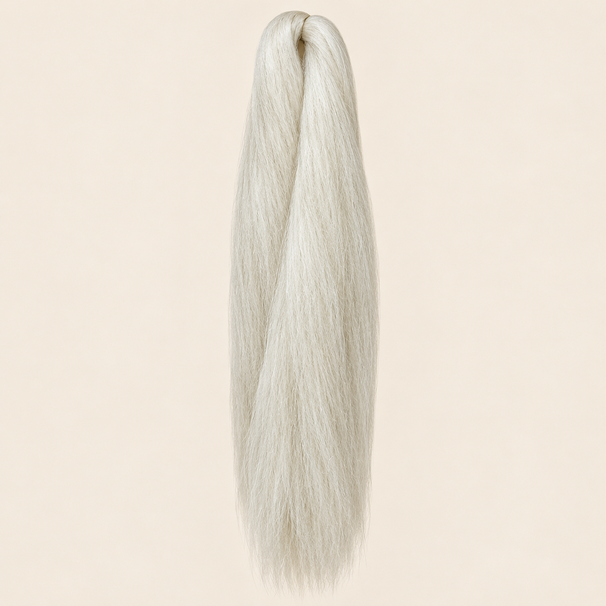 Jumbo Braid 100% Kanekalon RastAfri kleur 60 witblond, 60 cm, ongeveer 80 gram op beige achtergrond