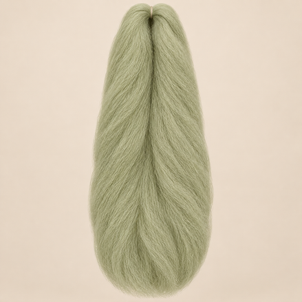 Jumbo Braid 100% Kanekalon SuperBraid kleur 16 licht asblond, 60 cm, 85 gram op beige achtergrond