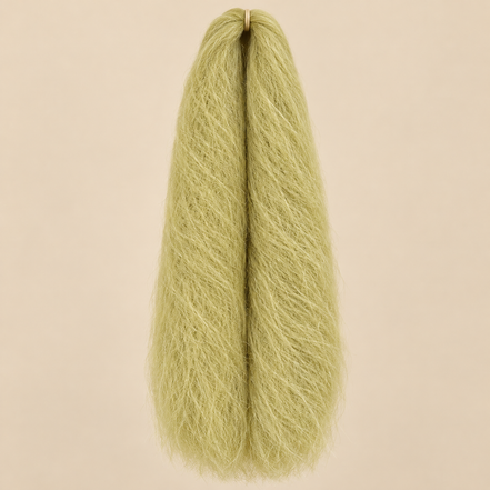 Jumbo Braid 100% Kanekalon SuperBraid kleur 613 lichtblond, 60 cm, 85 gram op beige achtergrond