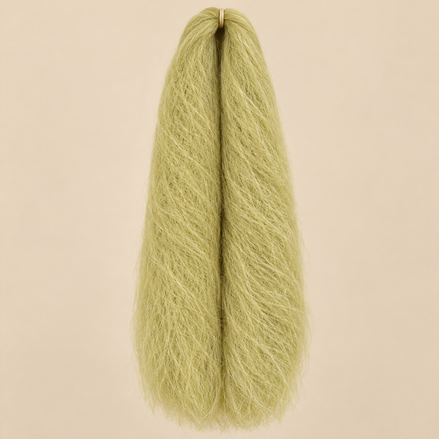 Jumbo Braid 100% Kanekalon SuperBraid kleur 613 lichtblond, 60 cm, 85 gram op beige achtergrond