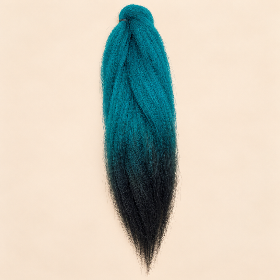 Jumbo Braid Pre-Stretched RastAfri 65 cm – Aqua-zwart (BT.Aqua/1B) – De HaarBoetiek
