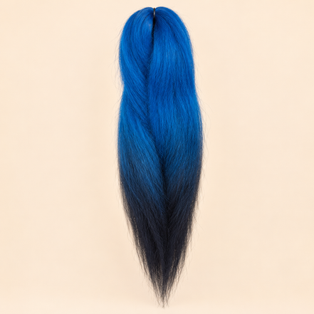Jumbo Braid Pre-Stretched RastAfri 65 cm – Saffierblauw-zwart (BT.SapphireBL/1B) – De HaarBoetiek