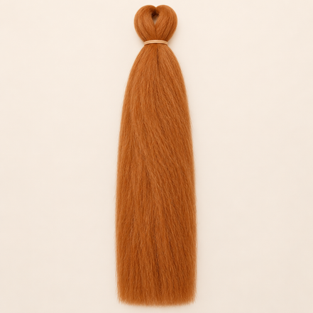 Jumbo Braid BraidOrDie 60 cm – Cinnamon kaneelkoper op beige achtergrond
