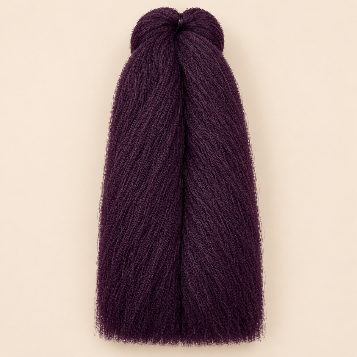 Jumbo Braid BraidOrDie 60 cm – Plum Purple pruimenpaars op beige achtergrond