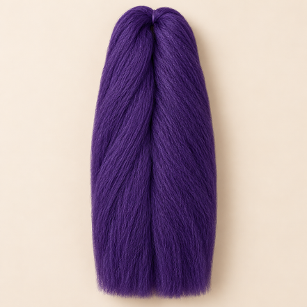 Jumbo Braid BraidOrDie 60 cm – Purple paars op beige achtergrond