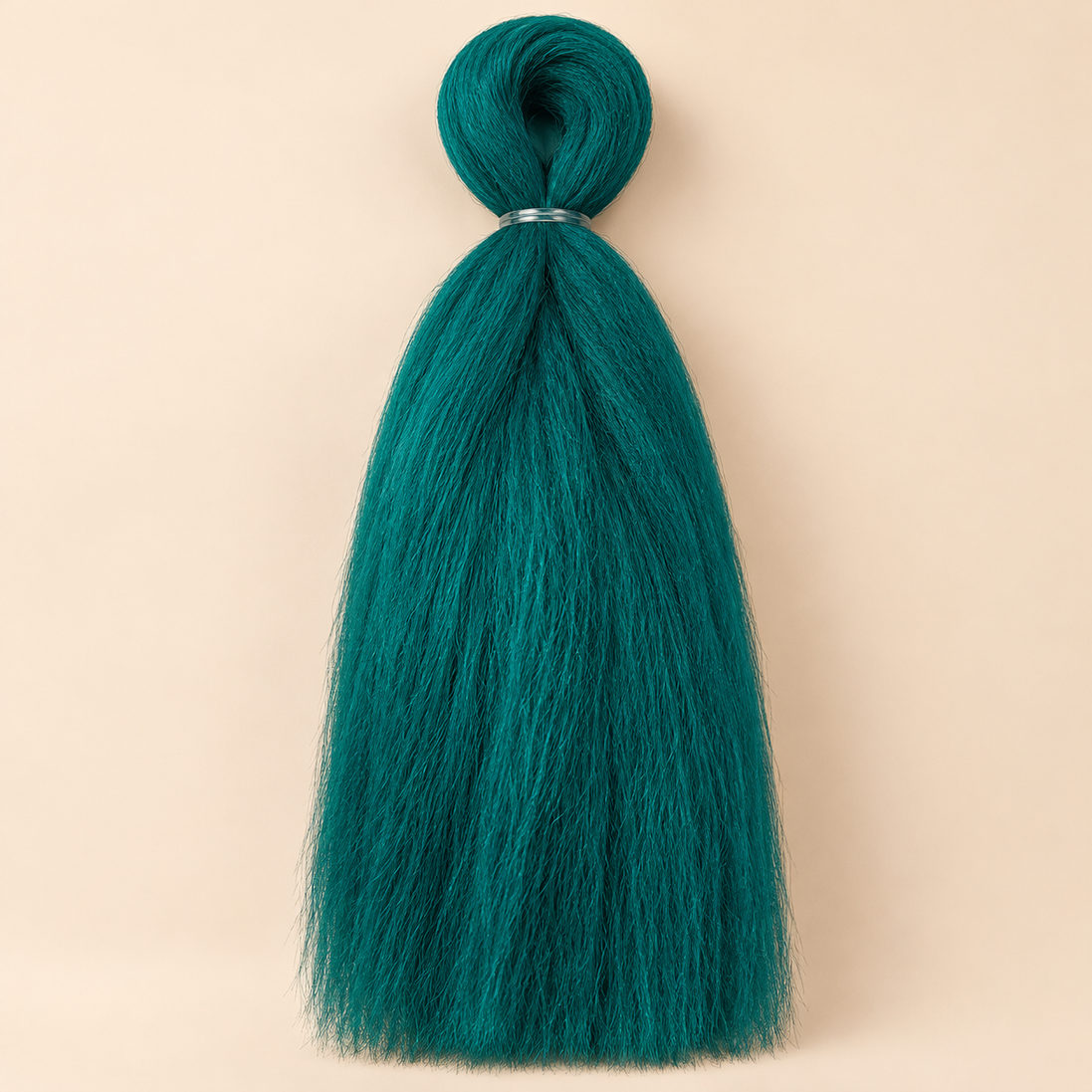 Jumbo Braid BraidOrDie 60 cm – Malachite malachietgroen op beige achtergrond