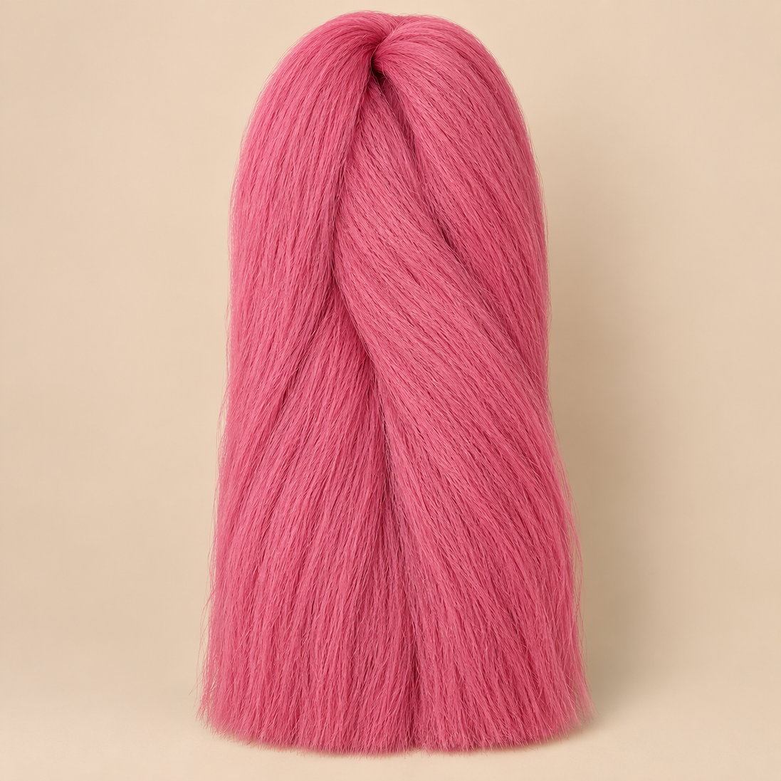 Jumbo Braid BraidOrDie 60 cm – Vintage Pink oudroze op beige achtergrond