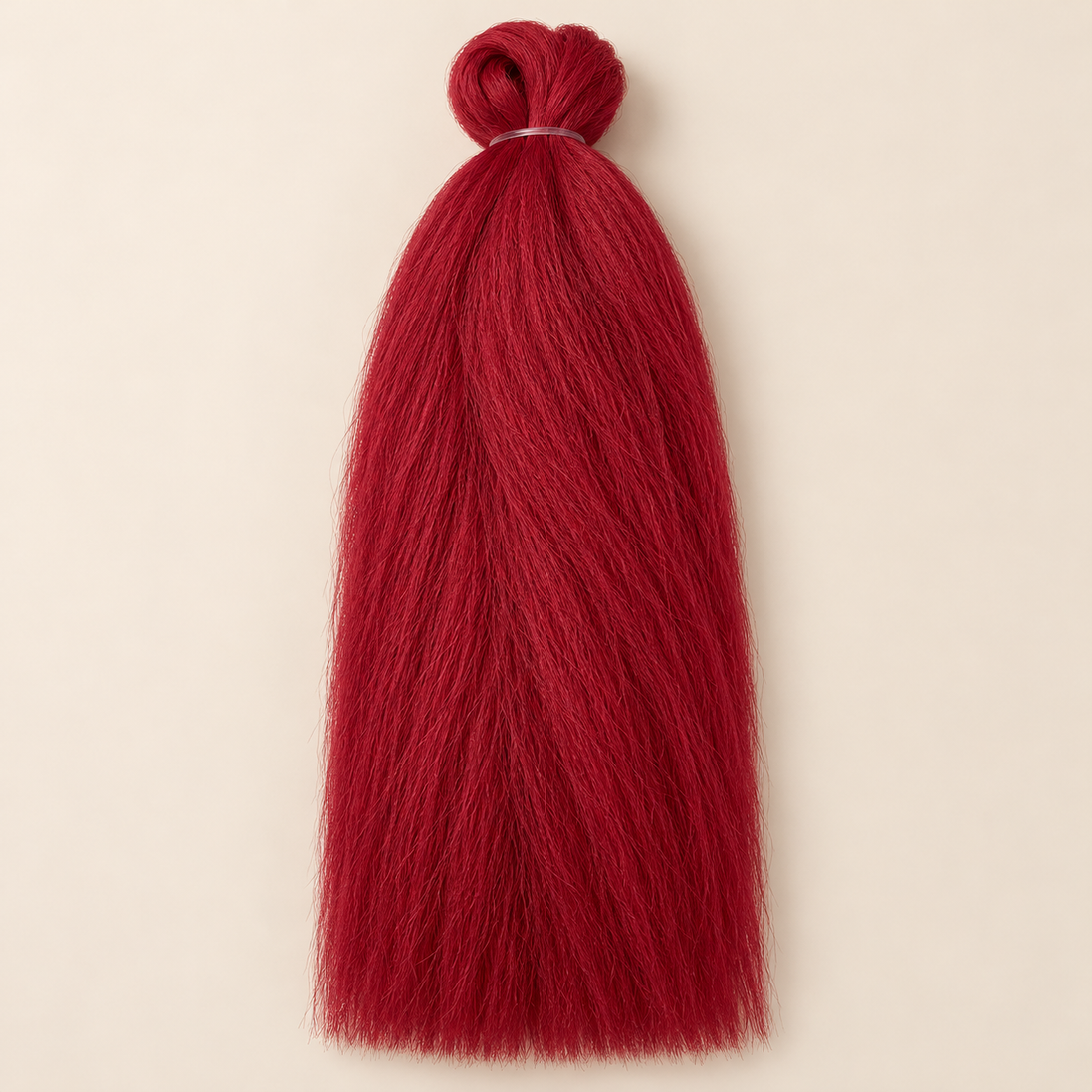 Jumbo Braid BraidOrDie 60 cm – Rose rozerood op beige achtergrond