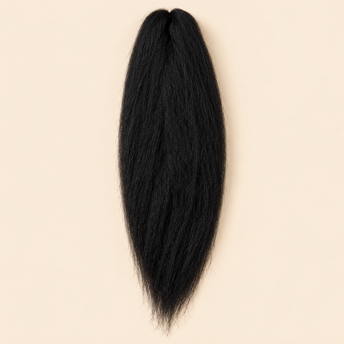Jumbo Braid Pre-Stretched BraidOrDie 70 cm – 1B natuurlijk zwart op beige achtergrond