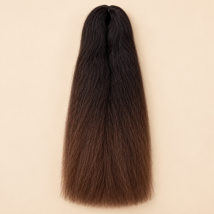Jumbo Braid BraidOrDie 60 cm – T1B/6 zwartbruin-bruin op beige achtergrond