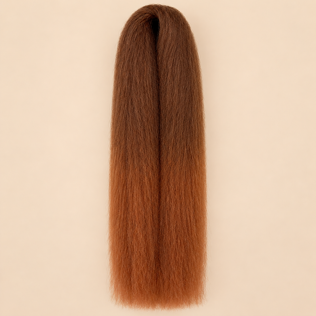 Jumbo Braid BraidOrDie 60 cm – T6/30 bruin-koperbruin op beige achtergrond
