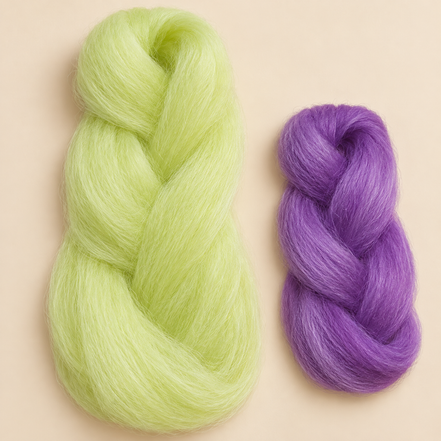 Jumbo Braid kleurveranderend, normale kleur en zonkleur, artikel 25832