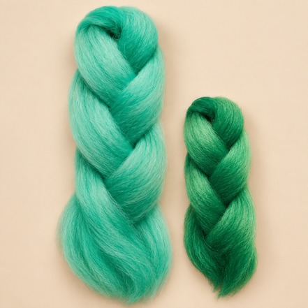 Jumbo Braid kleurveranderend, normale kleur en zonkleur, artikel 34013