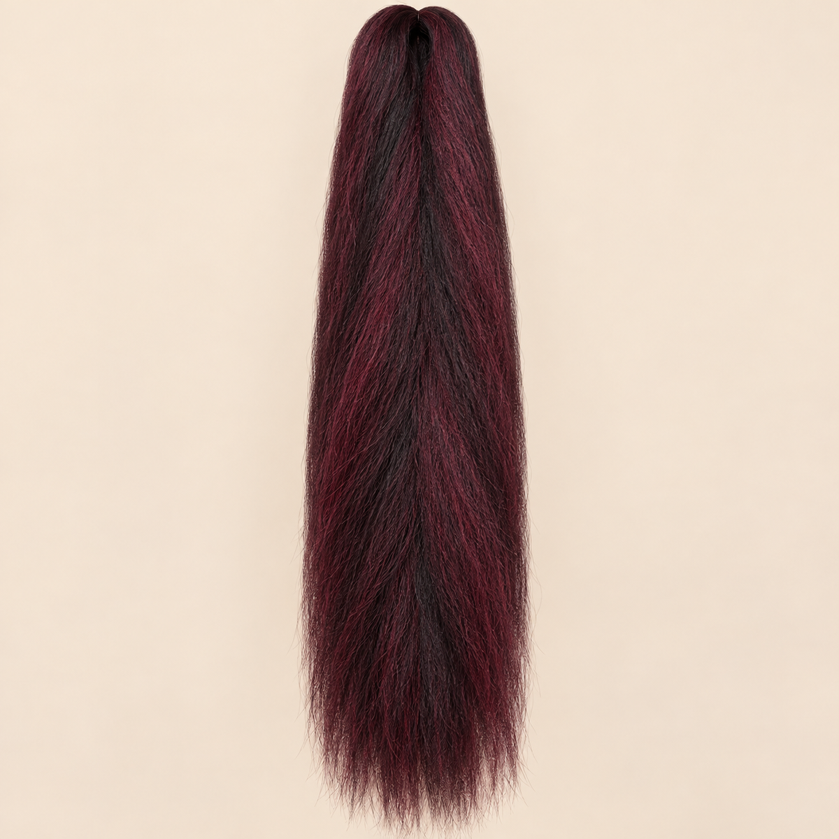 Jumbo Braid 100% Kanekalon XXL Rapunsel, kleur BK/Wine, 110 cm dubbelgevouwen