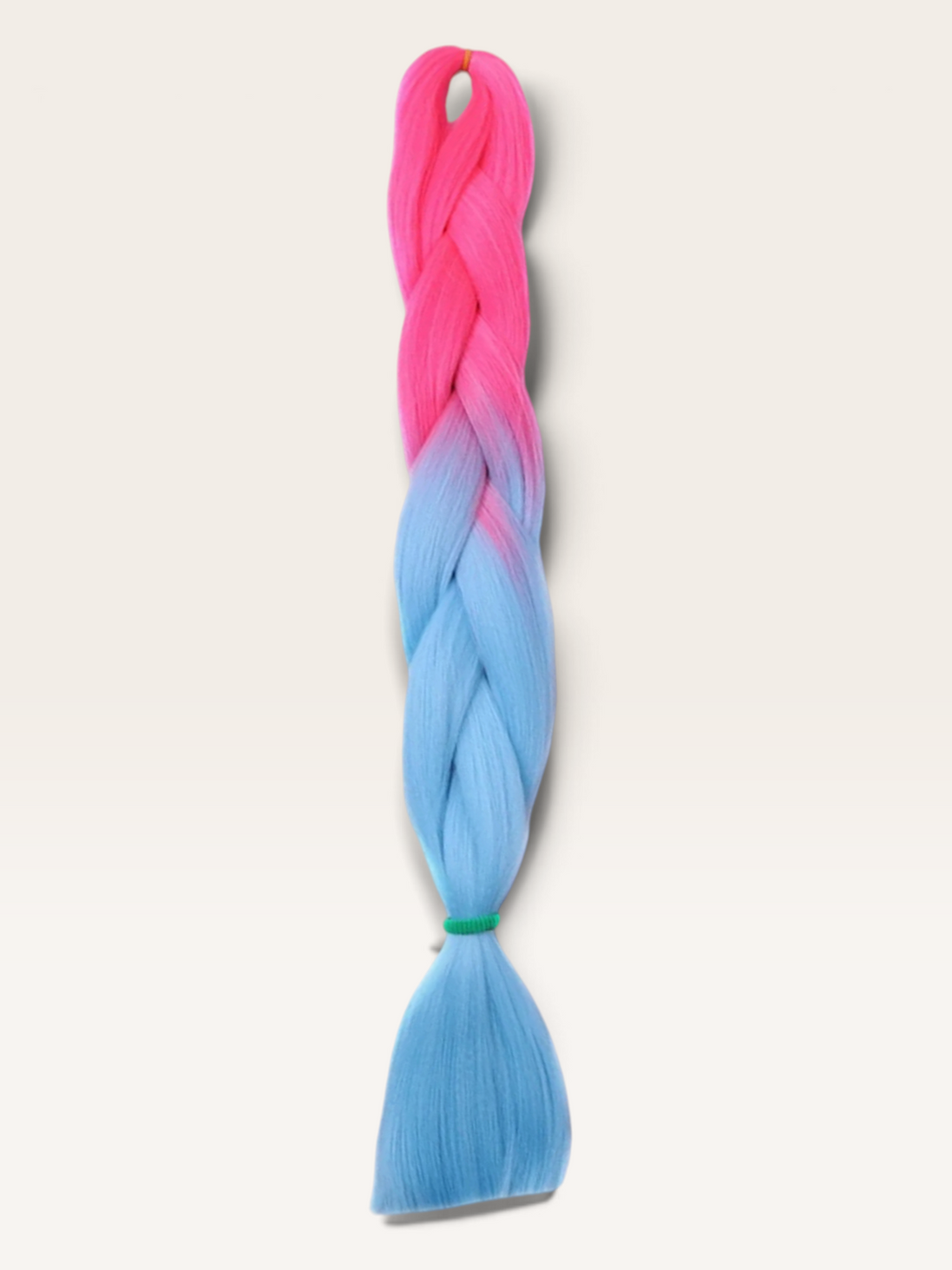 Zacht kanekalon invlechthaar ombre neonroze naar lichtblauw