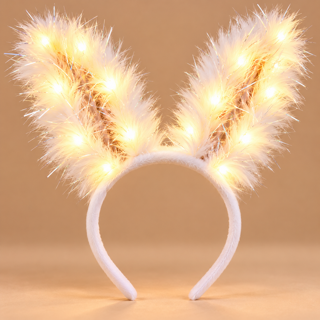 Lichtgevende Bunny Oren Haarband – Wit – De HaarBoetiek
