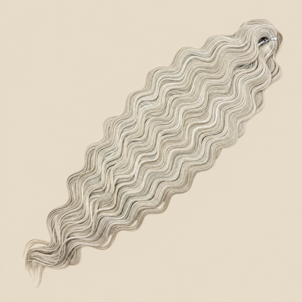 Lucy Golvend Invlechthaar 75 cm 300 g – asblond (56D) – De HaarBoetiek