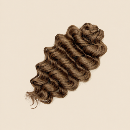 Manasi golvend invlechthaar 40 cm – 100 gram – 6 op beige achtergrond